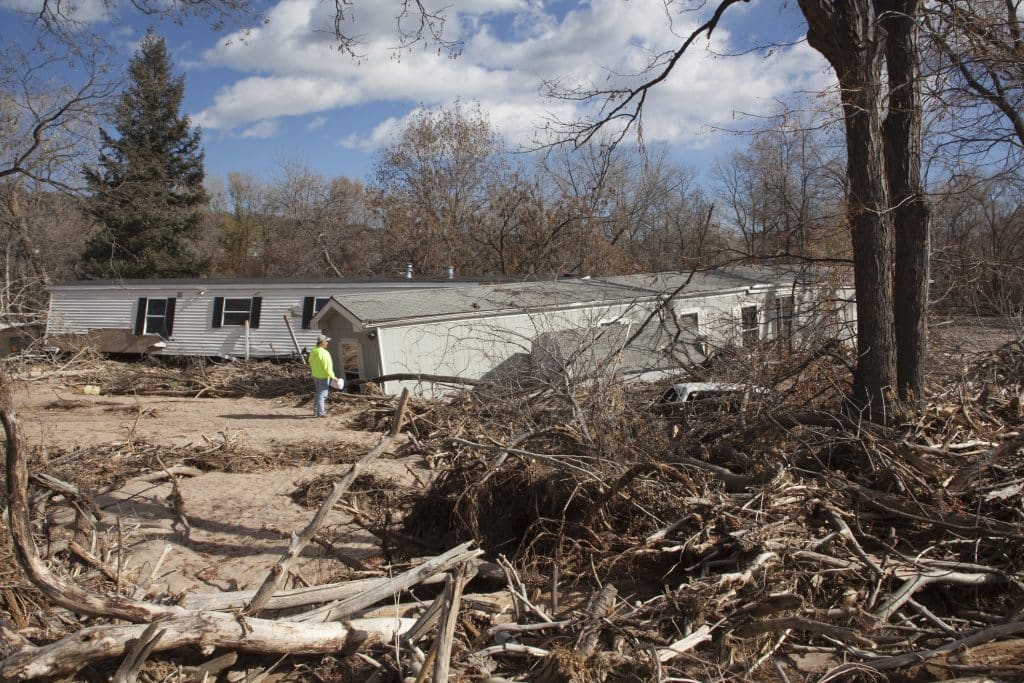 Flood destroyed mobile home park